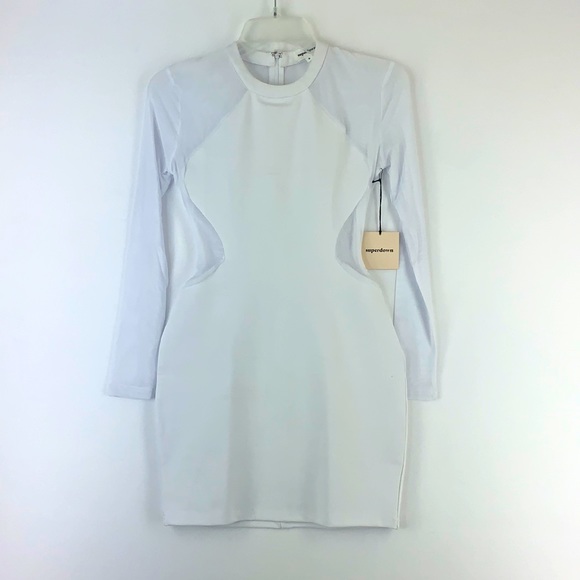 Homecoming superdown Lucy Sheer Back Dress in White S - Picture 4 of 7